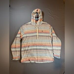 VISSLA Multicolor Striped Hooded Pullover Size L Surf Style